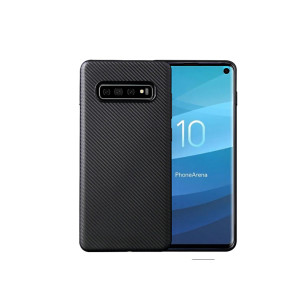 Husa Silicon Samsung Galaxy S10 E,  Negru Carbon Mat