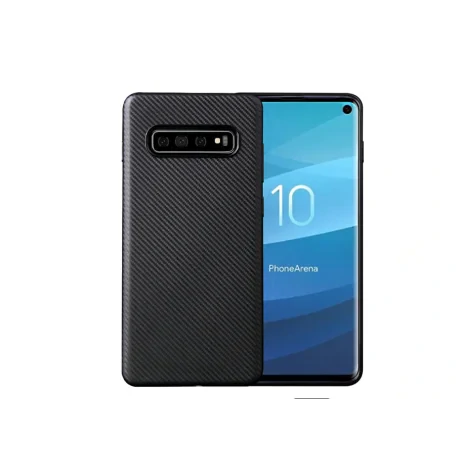 Husa Silicon Samsung Galaxy S10 E,  Negru Carbon Mat