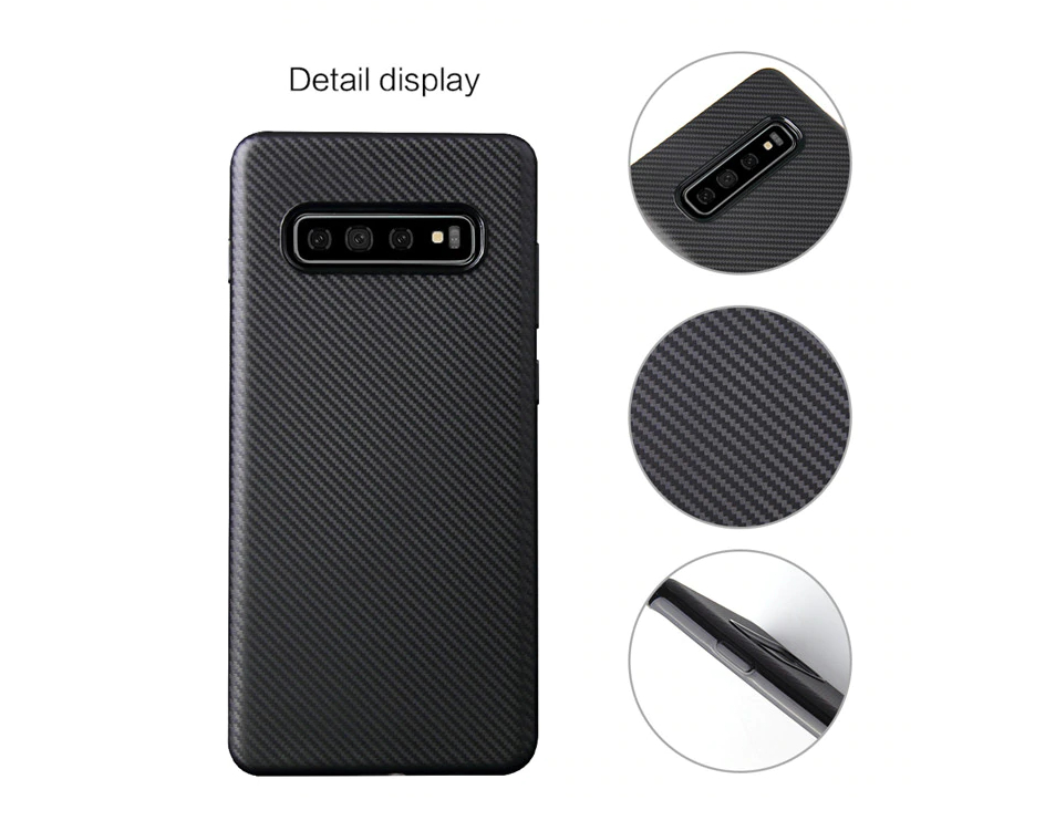 Husa Silicon Samsung Galaxy S10 E,  Negru Carbon Mat thumb