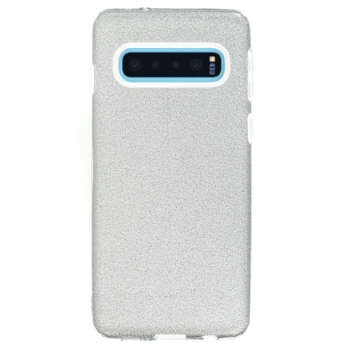 Husa Silicon Samsung Galaxy S10, Glitter Argintie thumb