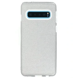 Husa Silicon Samsung Galaxy S10, Glitter Argintie