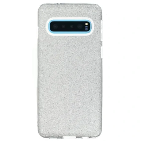 Husa Silicon Samsung Galaxy S10, Glitter Argintie