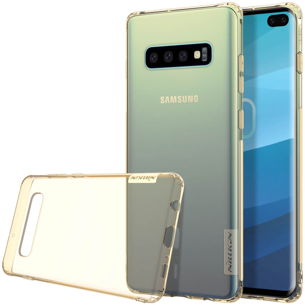Husa silicon Samsung Galaxy S10+ Nature Auriu Nillkin thumb