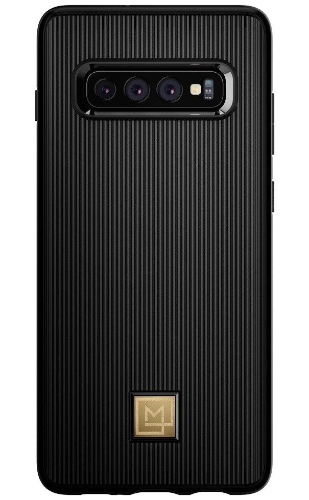 Husa Silicon Samsung Galaxy S10 Plus, Spigen Negru La Manon thumb