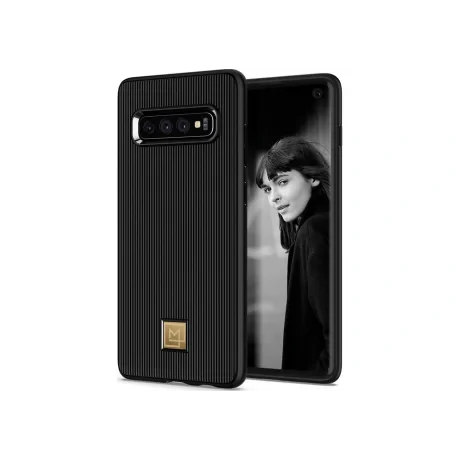 Husa Silicon Samsung Galaxy S10, Spigen Negru La Manon