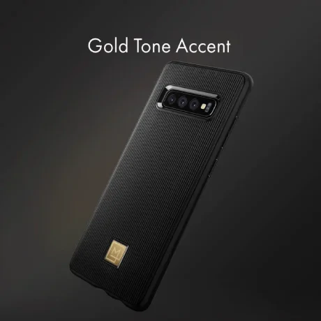 Husa Silicon Samsung Galaxy S10, Spigen Negru La Manon