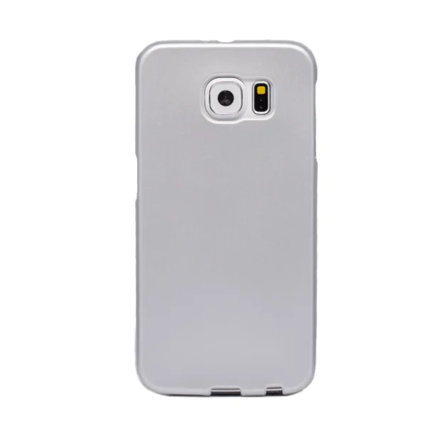 Husa silicon Samsung Galaxy S6, Contakt Argintie