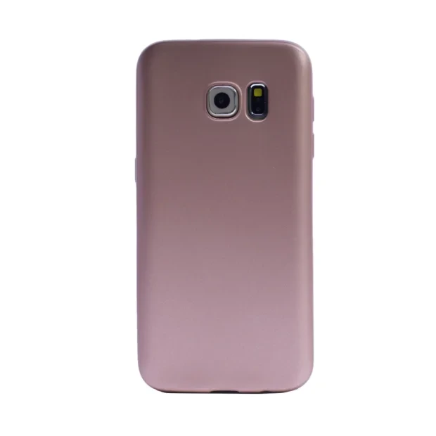 Husa silicon Samsung Galaxy S6, Contakt Roz Gold