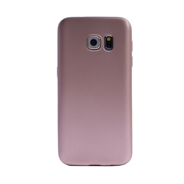 Husa silicon Samsung Galaxy S6 Edge, Contakt Roz Gold