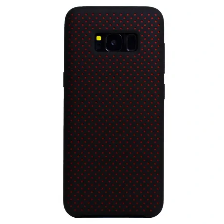 Husa silicon Samsung Galaxy S8 iShield Negru-Rosu