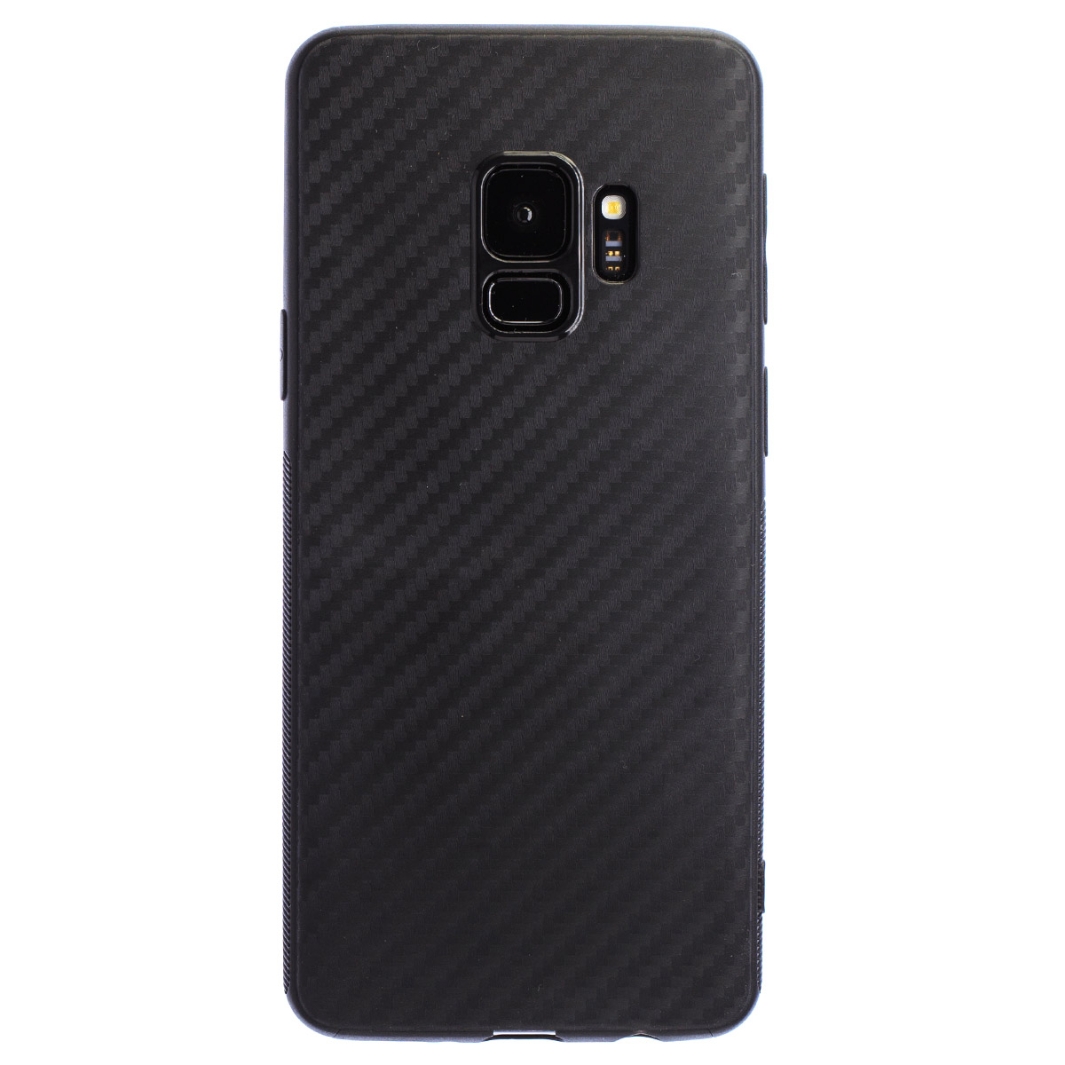 Husa Silicon Samsung Galaxy S9, Negru Carbon thumb