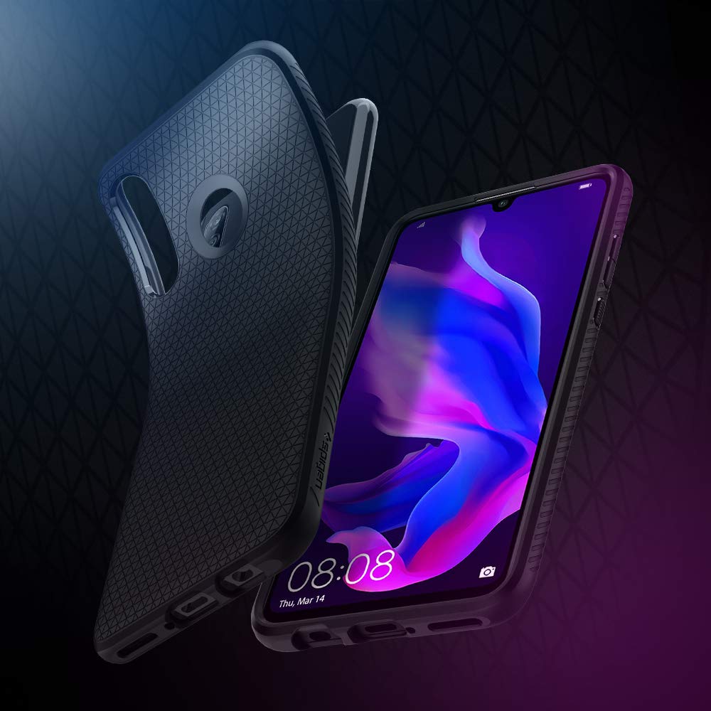 Husa Silicon Spigen Liquid Air pentru Huawei P30 Lite, Negru thumb