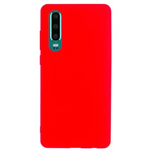 Husa Silicon Slim Huawei P30,  Rosu Mat