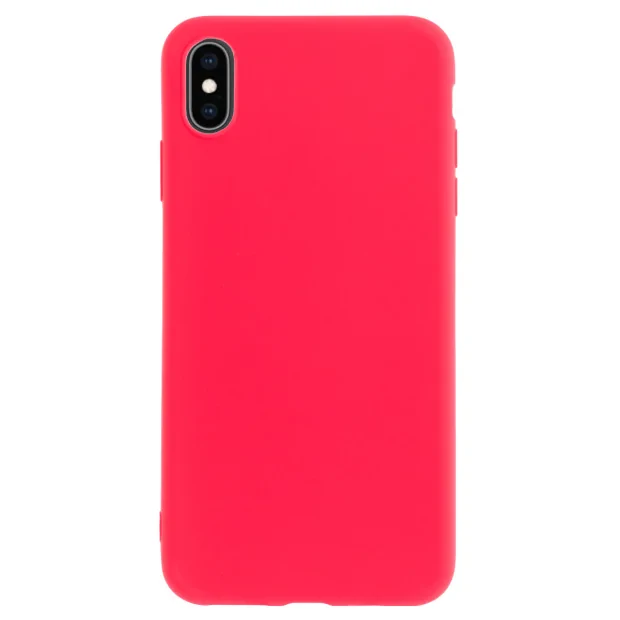 Husa silicon slim Iphone XS Max, Rosu Mat