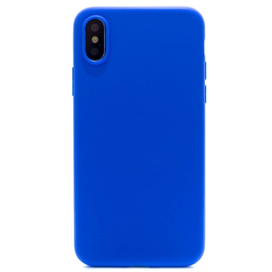 Husa Silicon Slim pentru iPhone X/XS Albastru Mat thumb