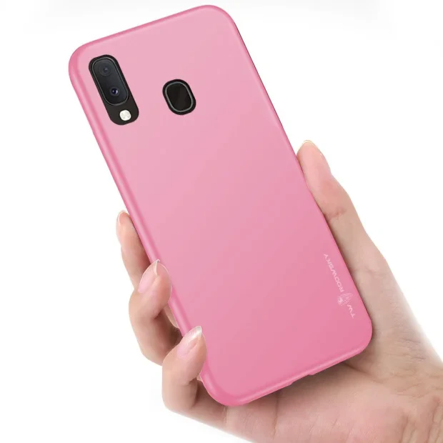 Husa Silicon Slim Samsung Galaxy A20e, Roz Mat