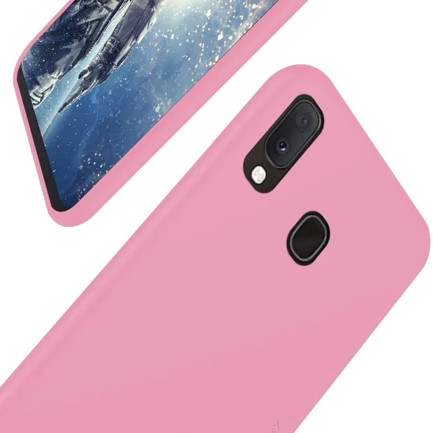 Husa Silicon Slim Samsung Galaxy A20e, Roz Mat