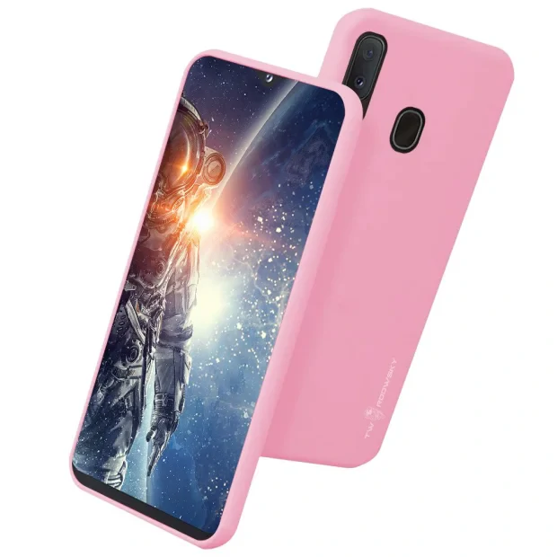 Husa Silicon Slim Samsung Galaxy A20e, Roz Mat