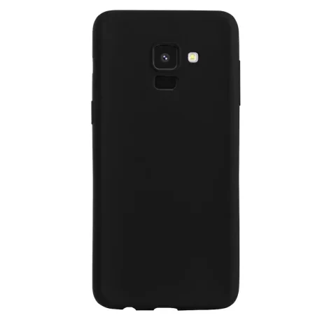 Husa silicon slim Samsung galaxy A8 2018 Contakt, Negru mat