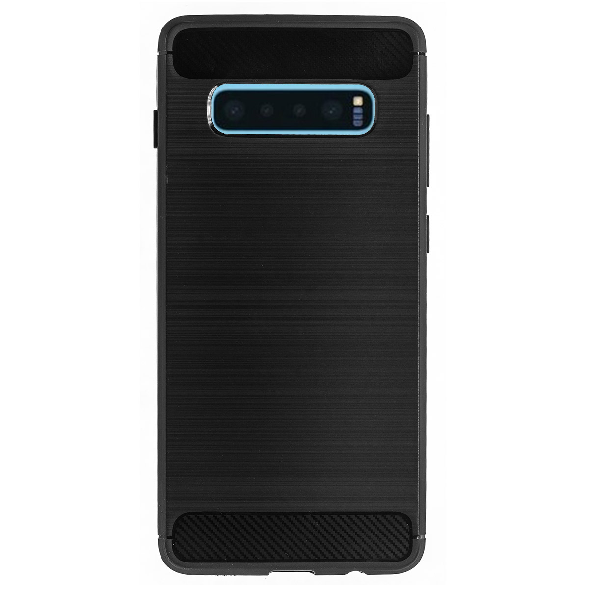 Husa Silicon Slim Samsung Galaxy S10 Plus, Negru Carbon thumb