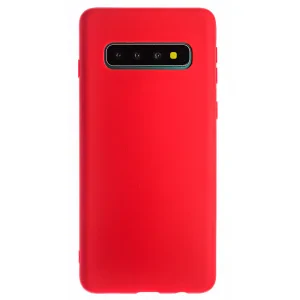 Husa Silicon Slim Samsung Galaxy S10 Rosu Mat