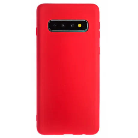 Husa Silicon Slim Samsung Galaxy S10 Rosu Mat