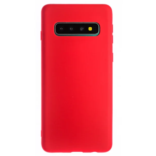 Husa Silicon Slim Samsung Galaxy S10 Rosu Mat