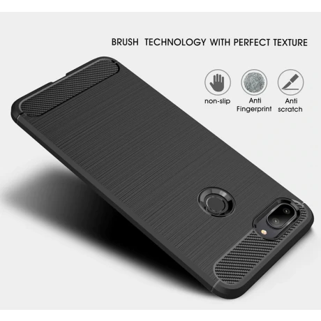 Husa Silicon Xiaomi M1 8 Lite, Negru Carbon