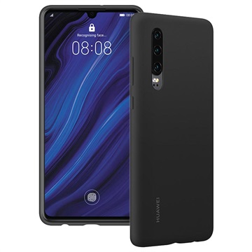 Husa Spate Huawei P30 Black Silicone Car Case thumb