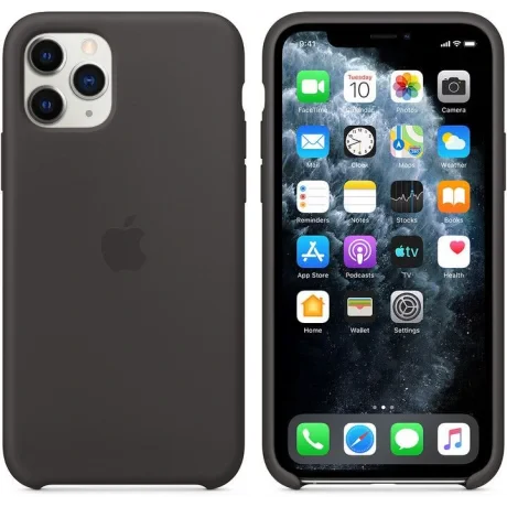 Husa Spate IPhone11 Pro Silicone Case Black