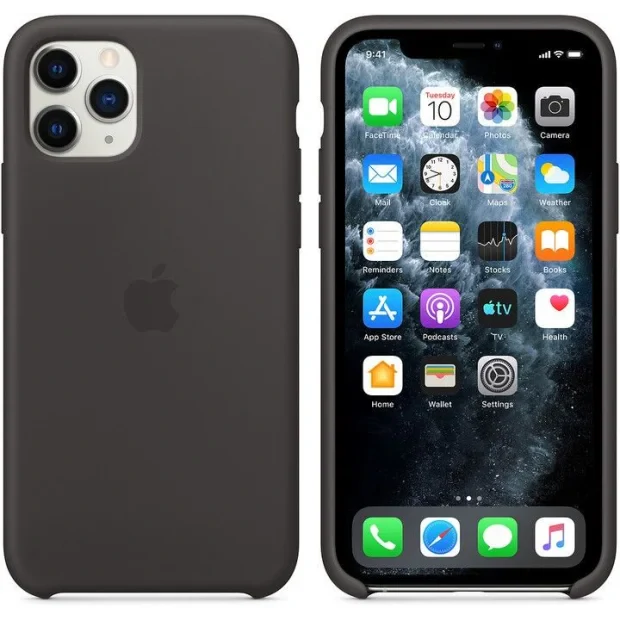 Husa Spate IPhone11 Pro Silicone Case Black