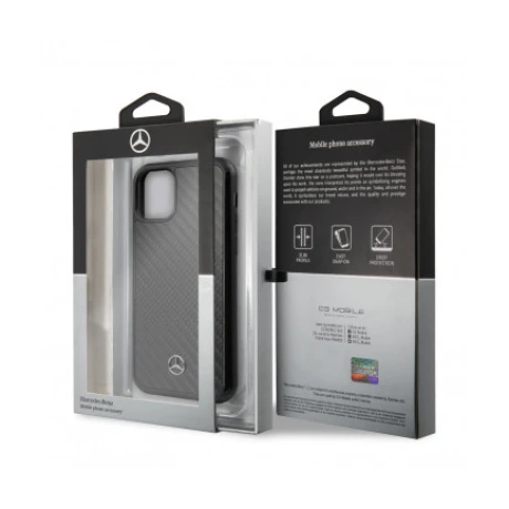 Husa spate iPhone 11 Pro Negru MEHCN58RCABK Carbn Mercedes