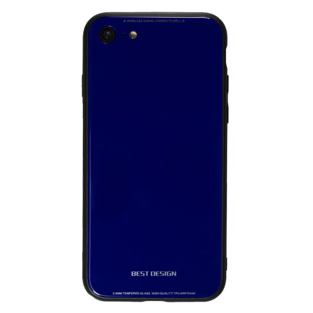 Husa Spate Oglinda iPhone 8/SE 2 Albastru