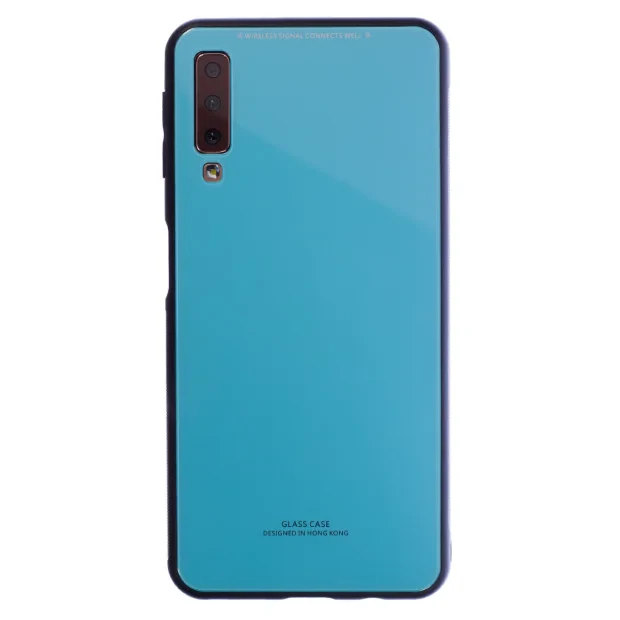Husa Spate Oglinda Samsung Galaxy A7 2018, Albastru