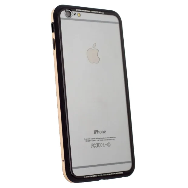 Husa spate sticla iPhone 6 Plus iShield Rama Aurie