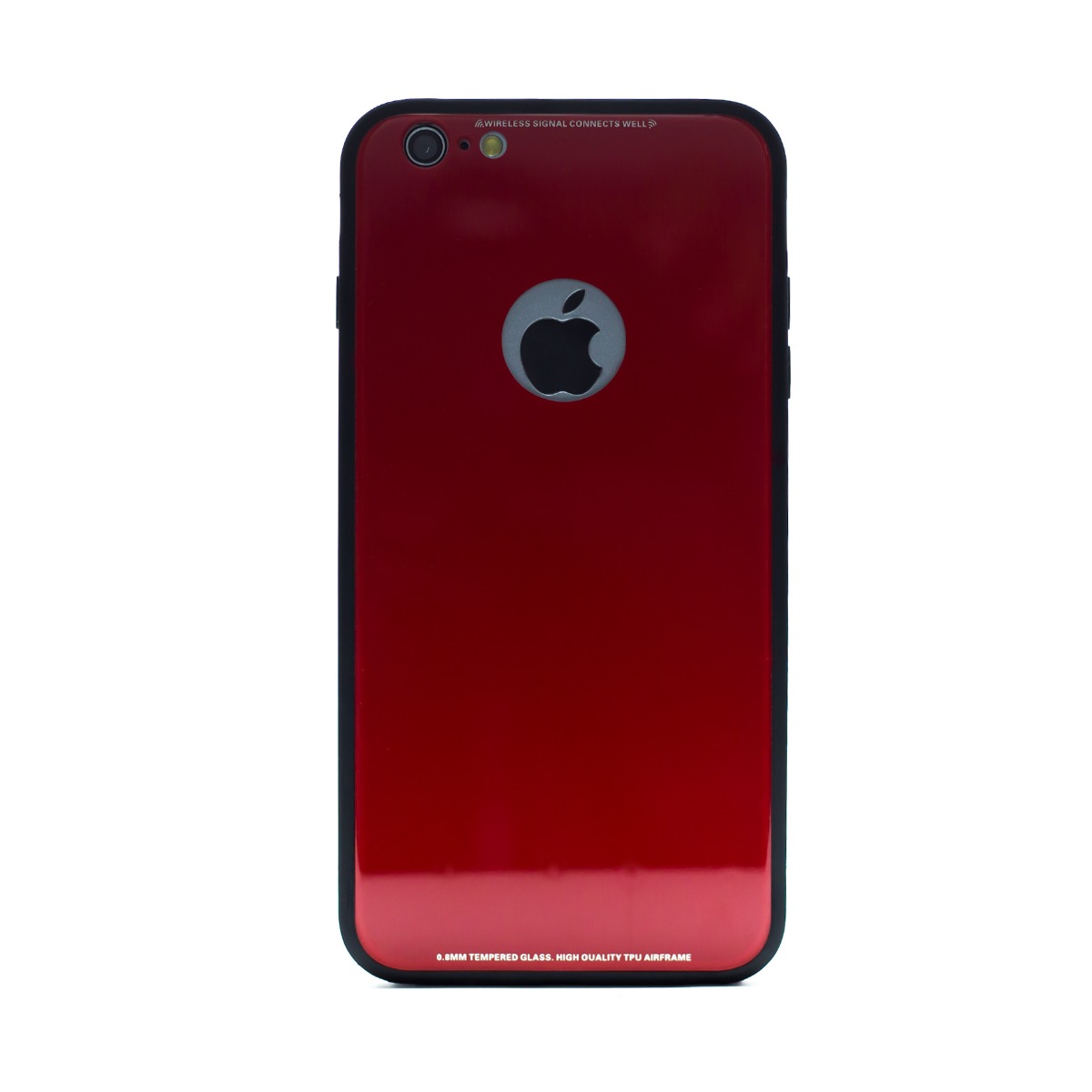 Husa spate sticla iPhone 6 Plus Rosu iShield thumb