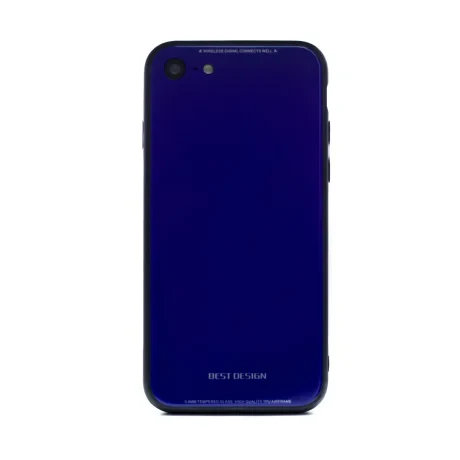 Husa spate sticla iPhone 7/8/SE 2 Albastru Contakt