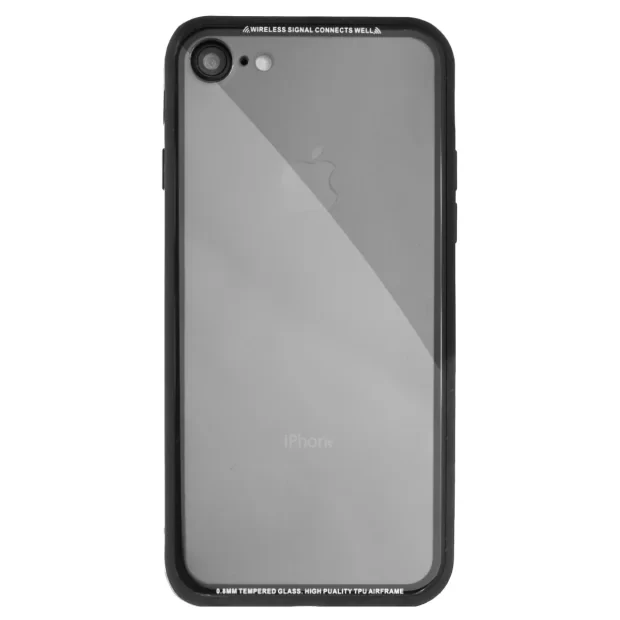 Husa spate sticla iPhone 7/8/SE 2 iShield Rama Gri