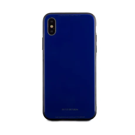 Husa spate sticla iPhone X Albastru