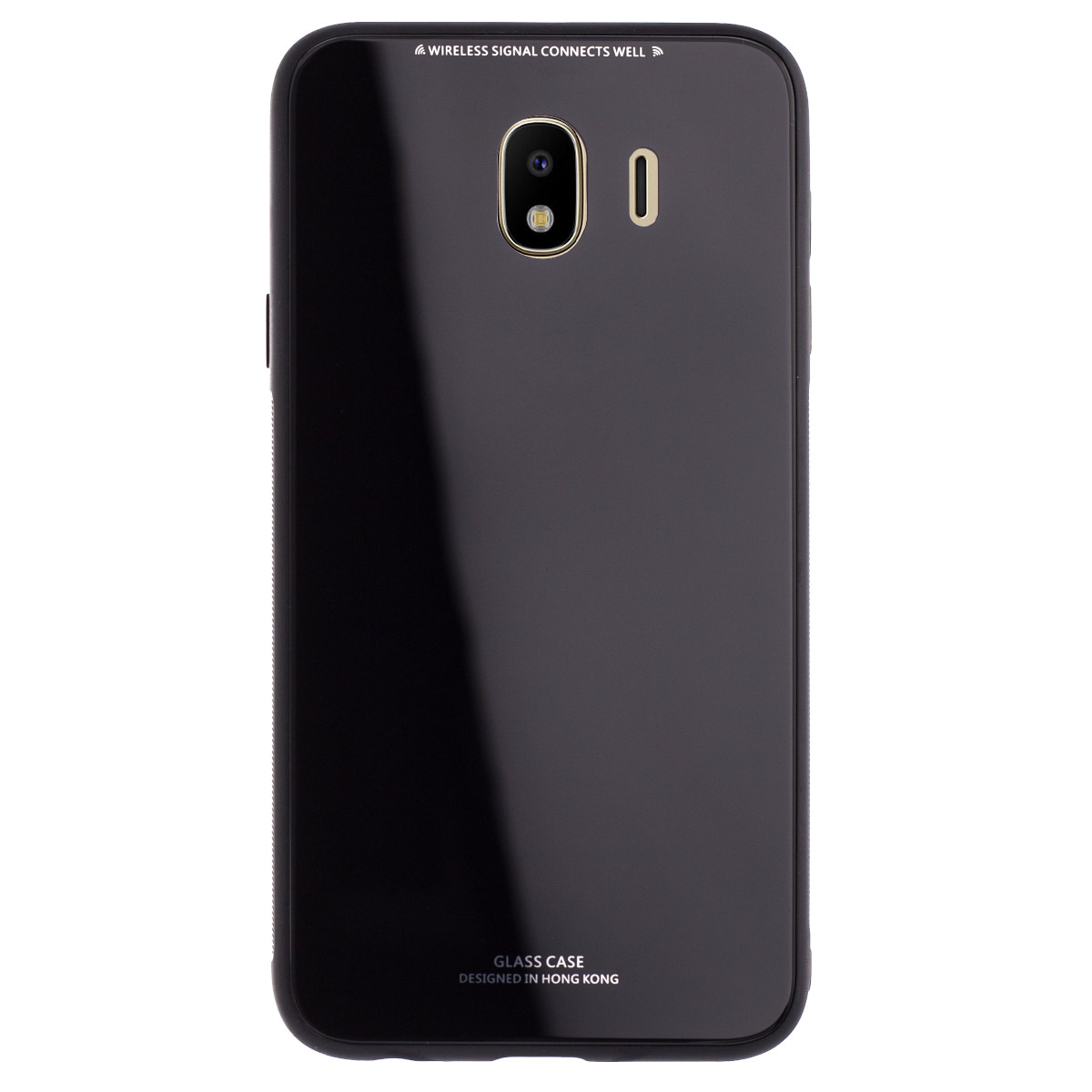Husa spate sticla Samsung Galaxy J4 2018 Contakt Neagra thumb
