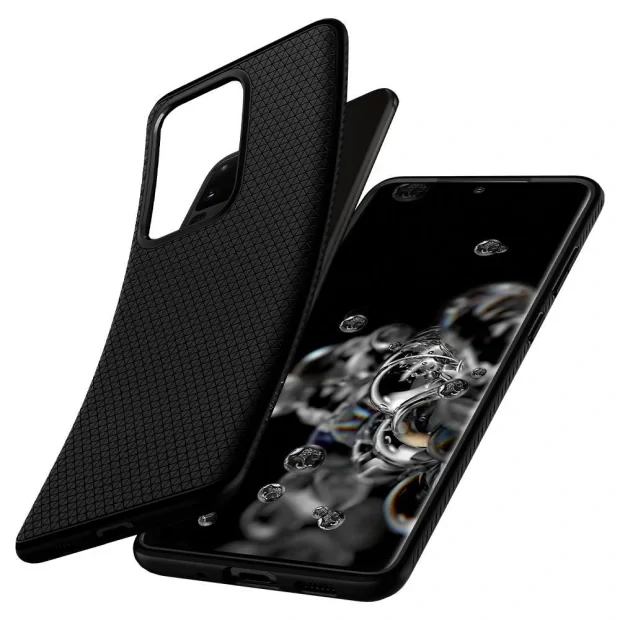 Husa Spigen pt. Samsung Galaxy S20 Ultra Liquid Air Matte Black