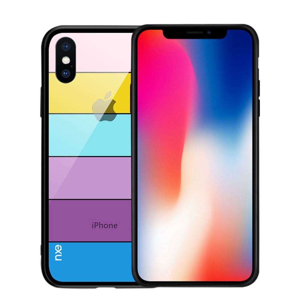 Husa Sticla iPhone XS Printing Strips, Nxe, Style C thumb