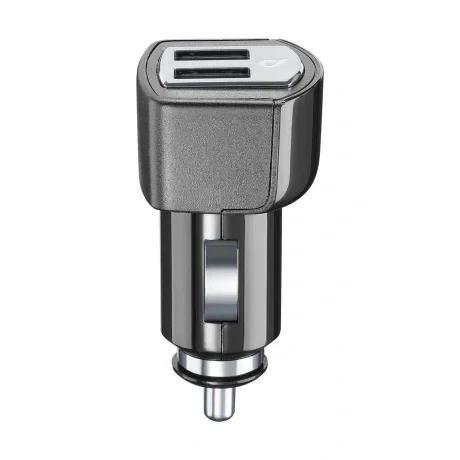 Incarcator Auto Cellularline MICROCBRUSBDUAL 2A QC 3.0 2xUsb 15W Negru