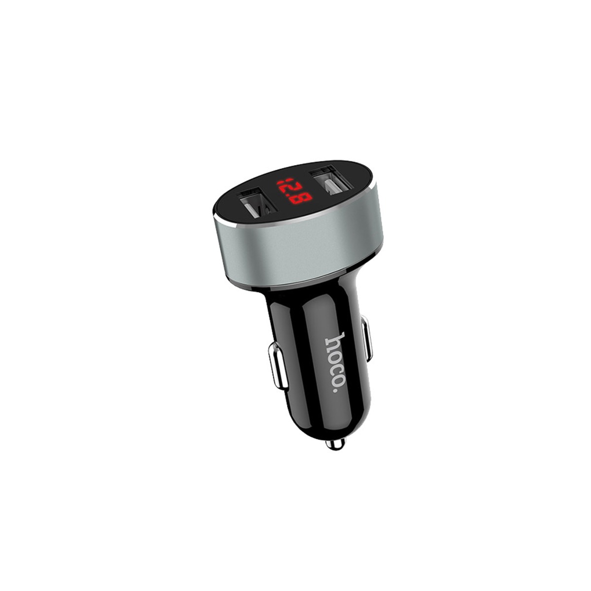 Incarcator auto digital dual usb Hoco Z26 Negru thumb