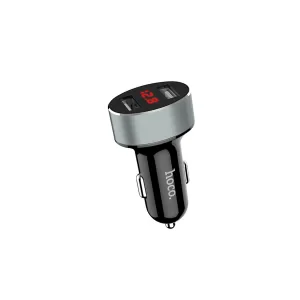 Incarcator auto digital dual usb Hoco Z26 Negru