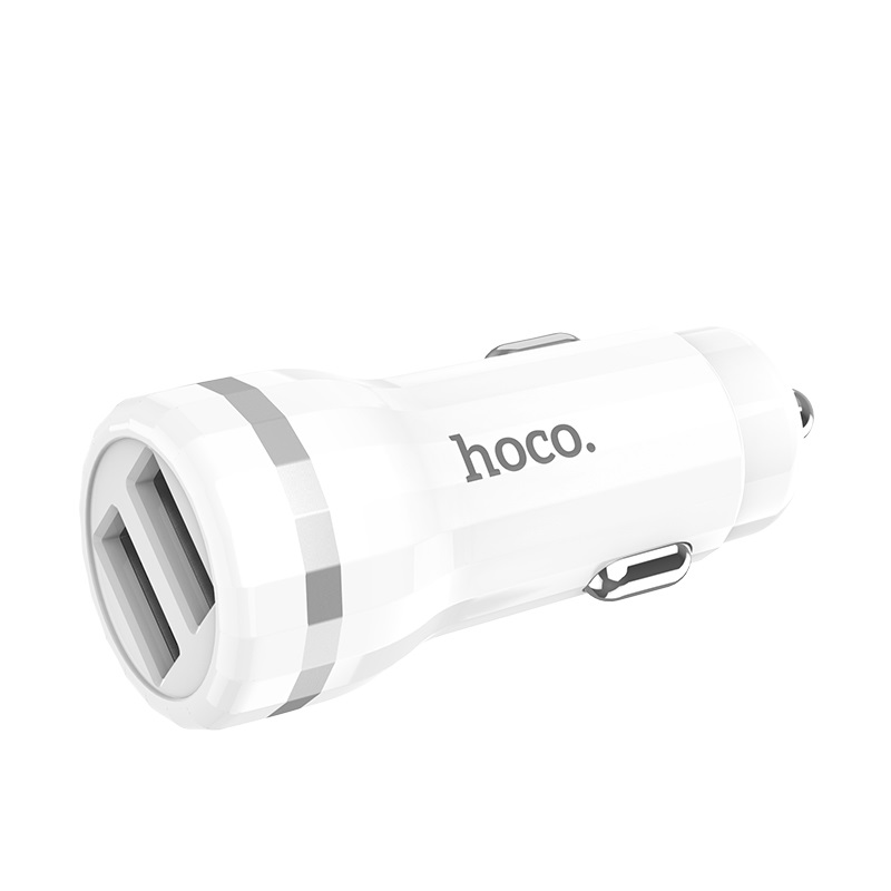 INCARCATOR AUTO HOCO 2XUSB+CABLU MICRO USB Z27 ALB thumb