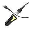 Incarcator auto QC3.0 + Cablu Type C Negru Z31 Hoco 
