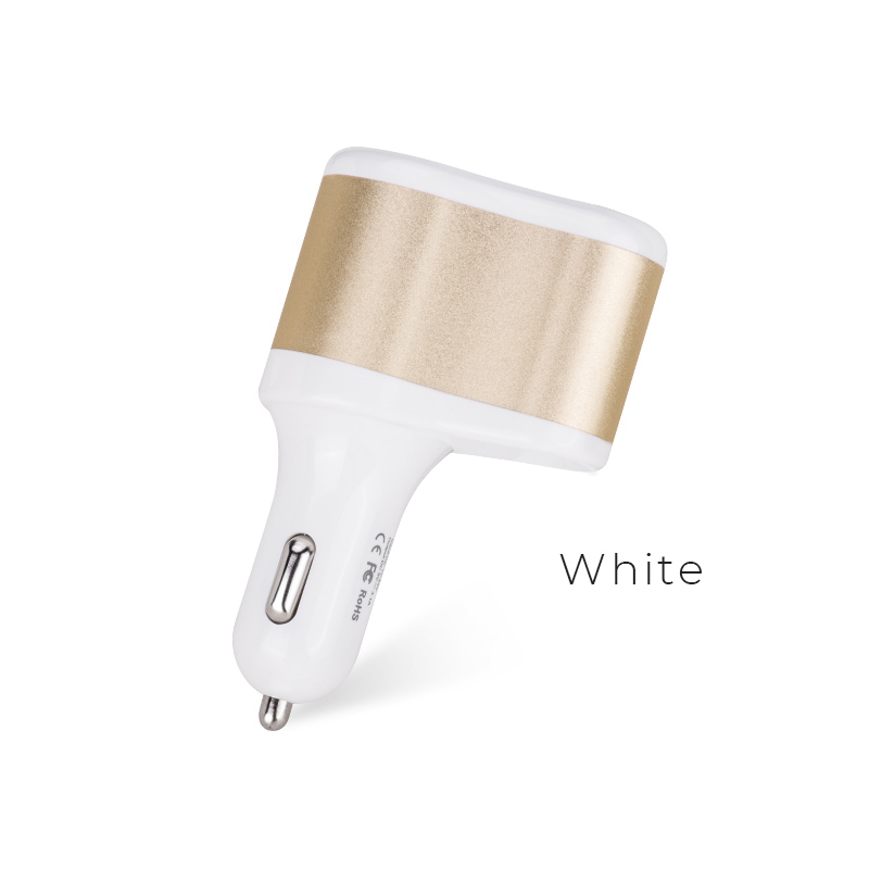Incarcator auto rapid dual usb Hoco UC206 Alb thumb