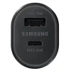 Incarcator Auto Samsung QC 3.0 2xUSB 45W + Cablu Type-C la Type-C Negru