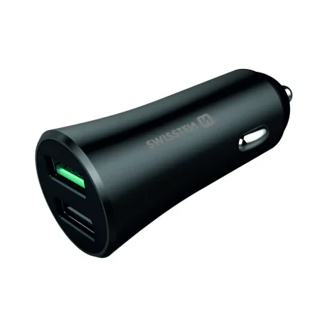 Incarcator Auto Swissten 2xUSB cu Incarcare Rapida 3.0 30W Negru